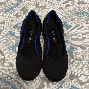Rothy's Elegant Black and Blue Flats